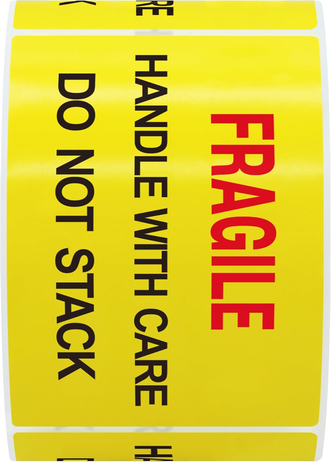 2x3 inch 300pcs Fragile Stickers for Shipping Moving Handle with Care Do Not Stack Yellow Warning Labels (Type 1)