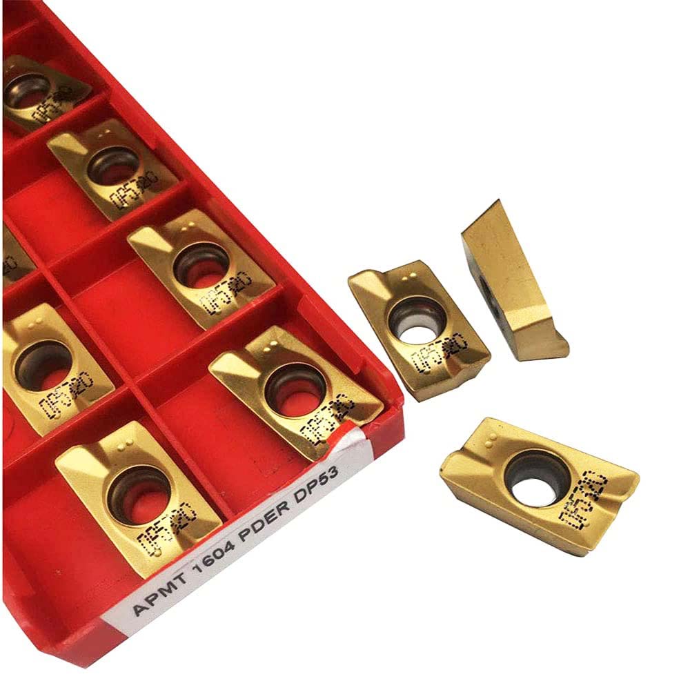 GBJ APMT1604 PDER APMT160408PDER APMT1135PDER Milling Inserts Turning Inserts Cutting Tools for BAP400R Milling Inserts Tool Holders Processing Hard Steel Parts (10PCS APMT1604PDER)