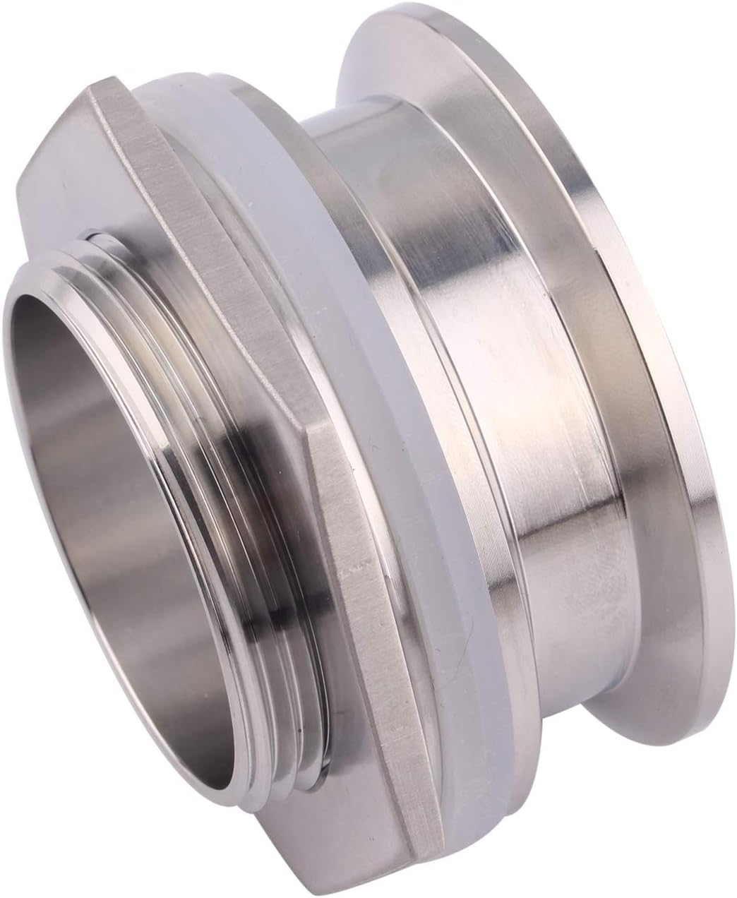DERNORD 2" Tri Clamp Bulkhead Compression Fitting 304 Stainless Steel Weldless Homebrew Kettle Bulkhead