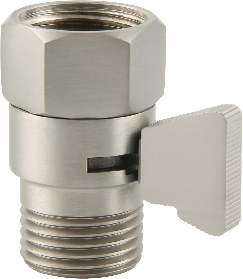 Aomasi Water Flow Control Valve with On Off Switch, Brushed Nickel