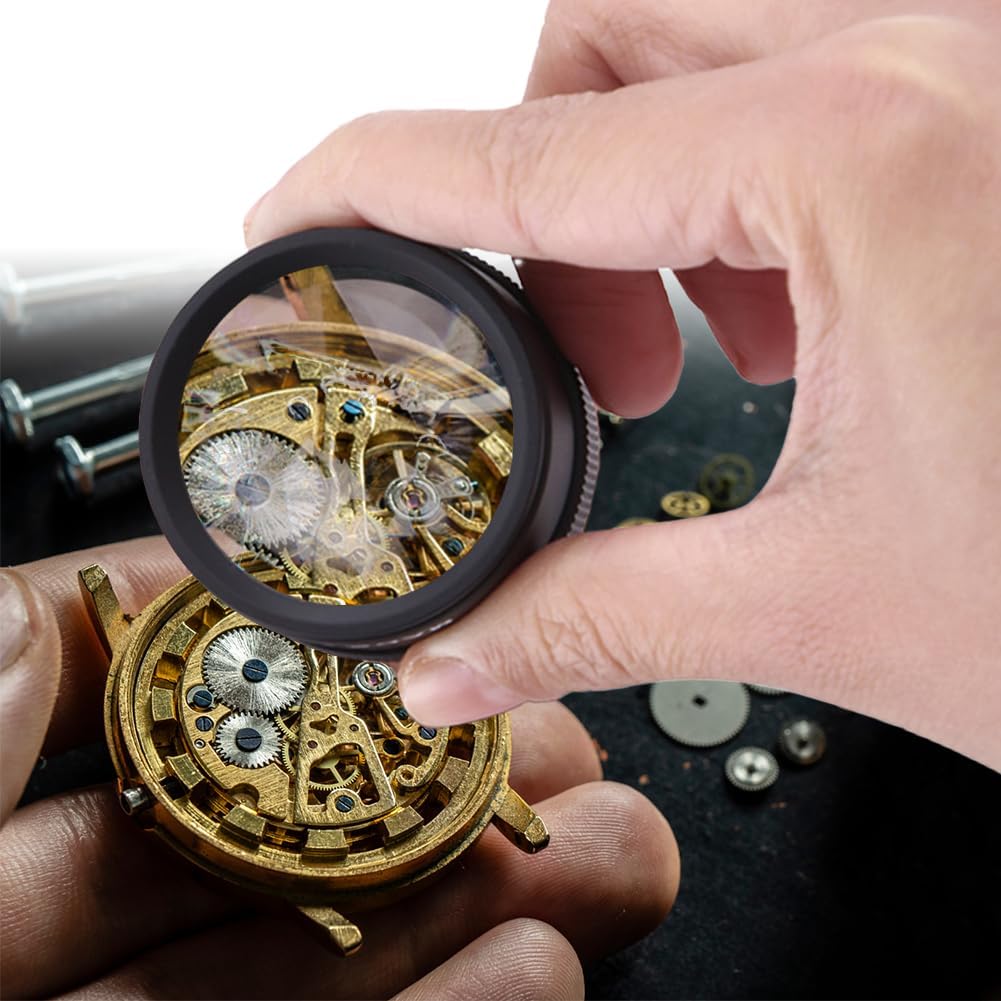 30X Coin Magnifying Glass, Portable Jewelry Loupe | Portable Pocket Magnifier for Coins, Jewelry, Maps, Antiques