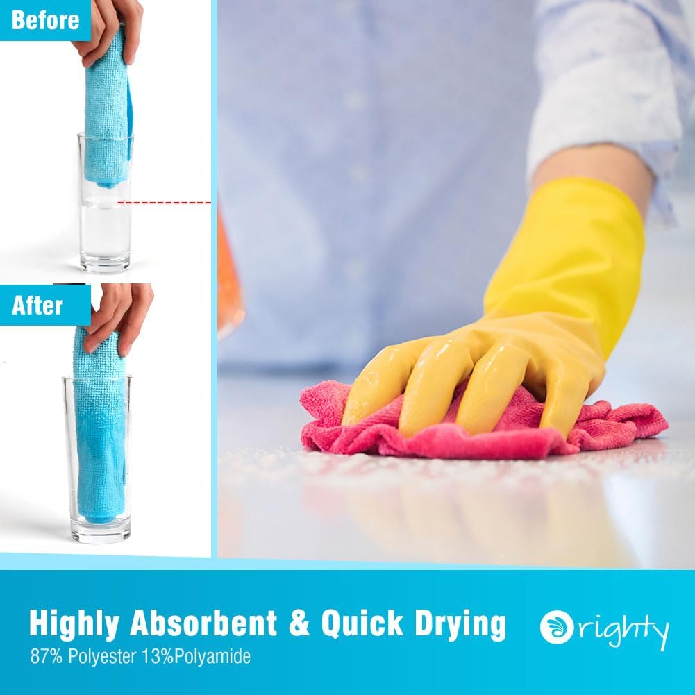 Microfiber Cleaning Cloths,150 Pack Microfiber Towels Bulk, Ultra-Soft & Absorbent Cleaning Rags, Reusable Lint Free