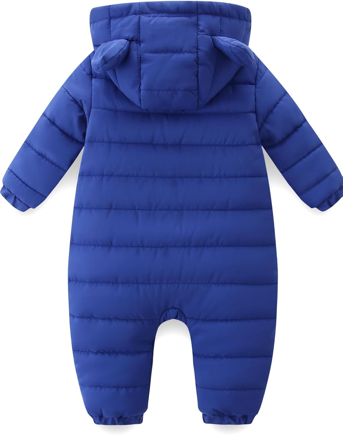 Baby Winter Snowsuit Cute Bear Ears Hooded Romper Toddler Double Zipper Warm Jumpsuit Windproof 0~24M