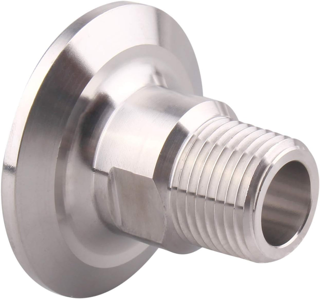 DERNORD 1.5 Inch Sanitary Tri Clamp to 1/2" Male Tri Clover