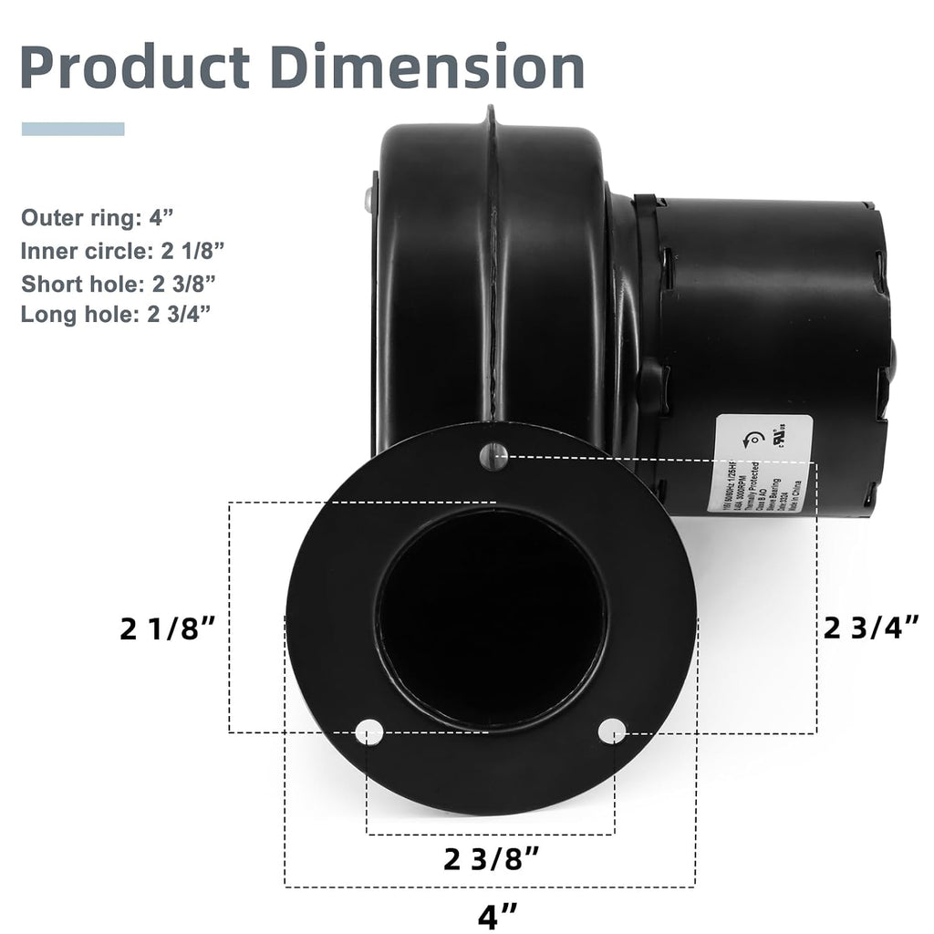 Criditpid Centrifugal Blower Fan Motor Replacement for Dayton 1TDN7, 4C440, 1C180, Fasco 50747-D401, 7121-3466 Wood Furnace Blower Fan.