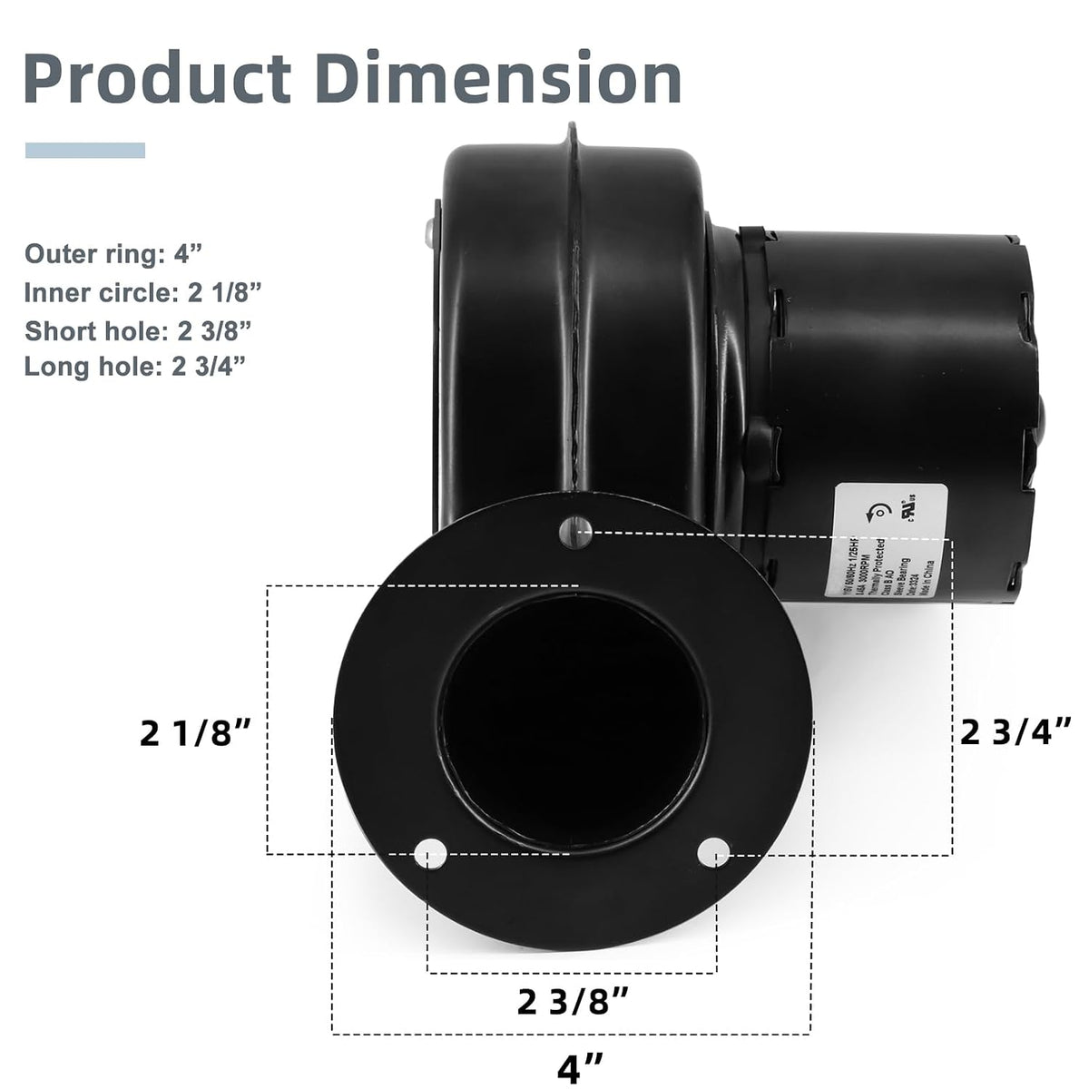 Criditpid Centrifugal Blower Fan Motor Replacement for Dayton 1TDN7, 4C440, 1C180, Fasco 50747-D401, 7121-3466 Wood Furnace Blower Fan.