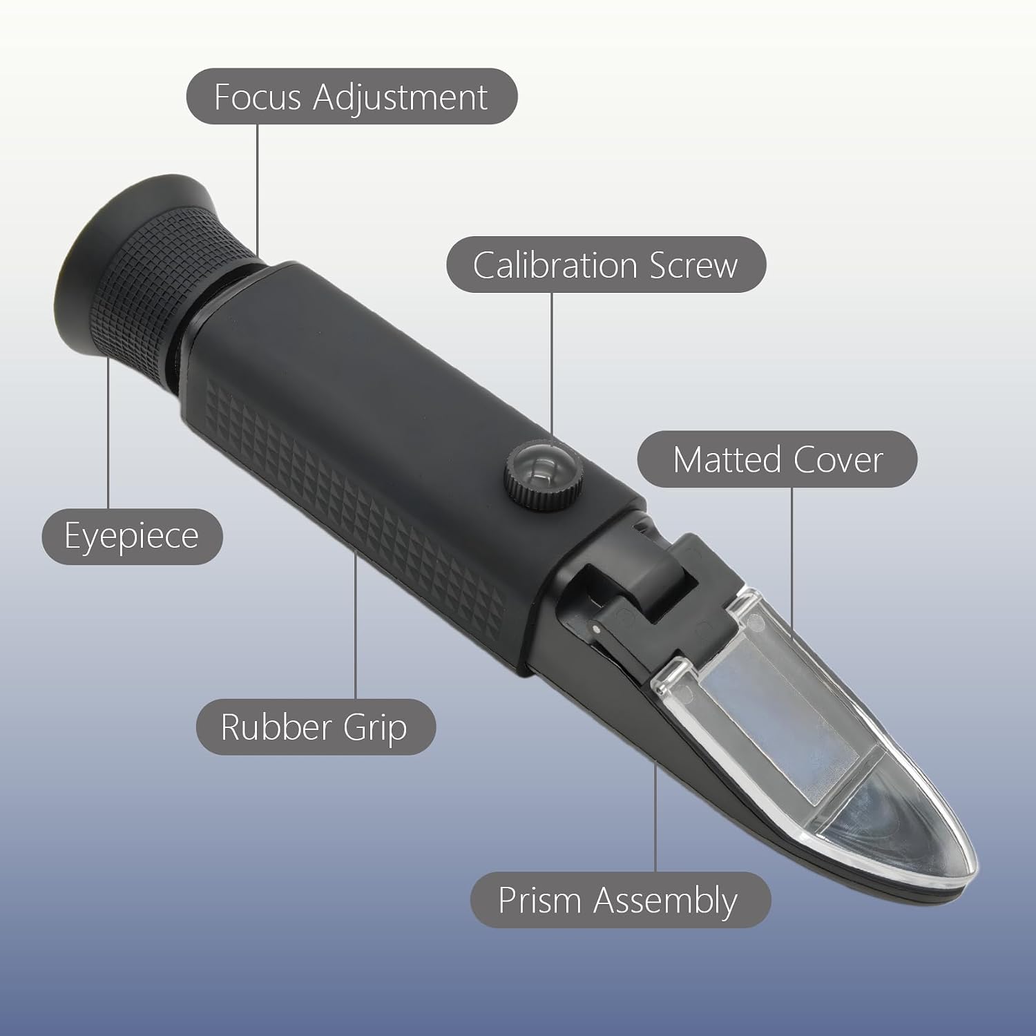Brix Refractometer with ATC | 0-32% Dual Scale - Specific Gravity & Brix, Hydrometer in Wine Making and Beer Brewing