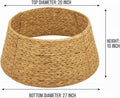Hyacinth Christmas Tree Collar 27" - Natural Hand-Woven Basket Base Cover - Warm and Cozy Rustic Farmhouse Decoration