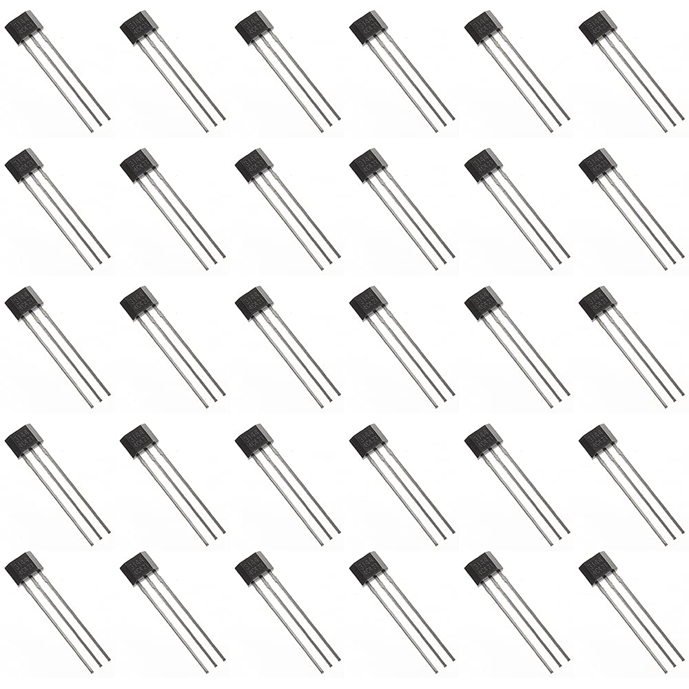Bridgold 30pcs A3144 3144 Hall Effect Sensor, 3Pins.