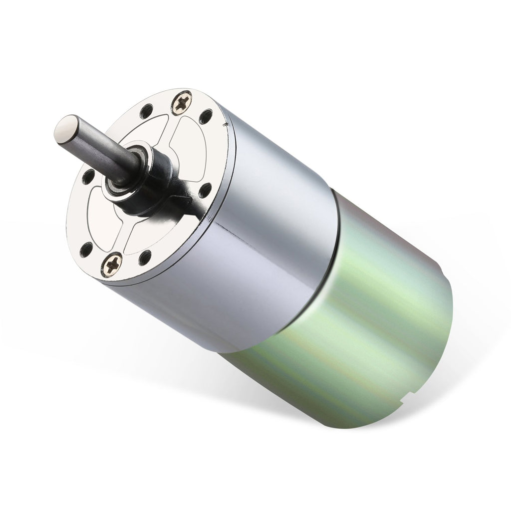 DC 12V 100RPM Gear Motor High Torque Electric Micro Speed Reduction Geared Motor Centric Output Shaft 37mm Diameter Gearbox