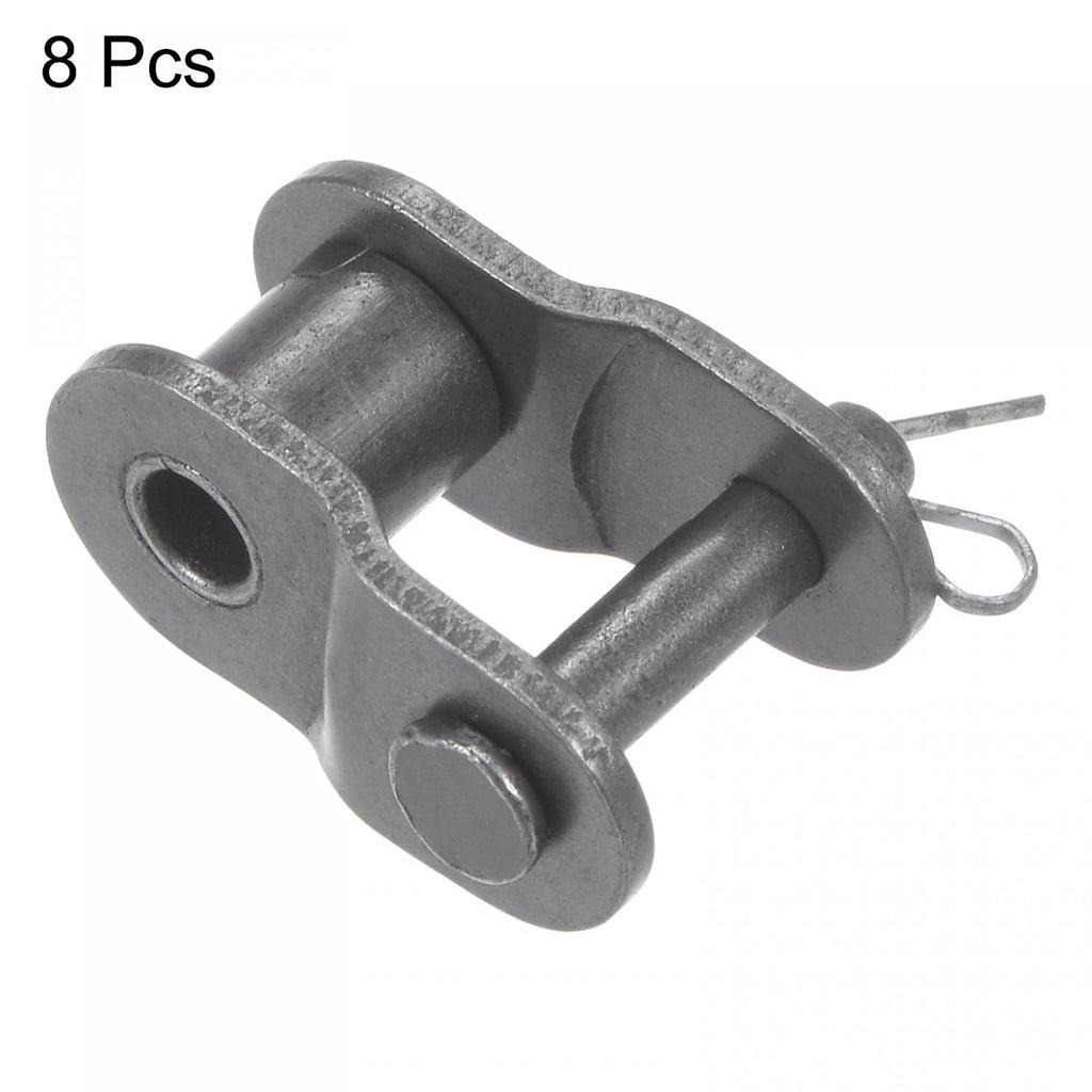 uxcell 8Pcs #40 Chain Offset Half Link Roller, 1/2" Pitch Carbon Steel, Standard Chain End Connector Split Links for 08A Chain