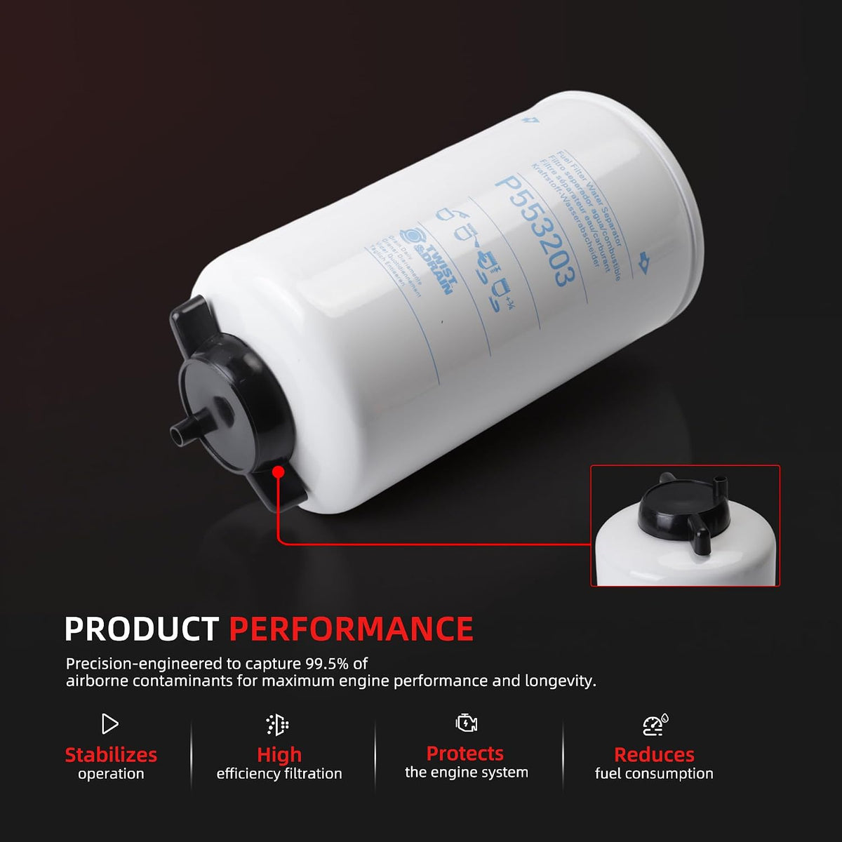 Fuel Water Separator Filter Fit for Donaldson P553203