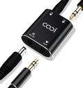 2 Channel Stereo Mini Audio Mixer | Metal Shell, AUX Interface Support, 2 In 1 Out Mini Stereo Sound Mixer, Includes