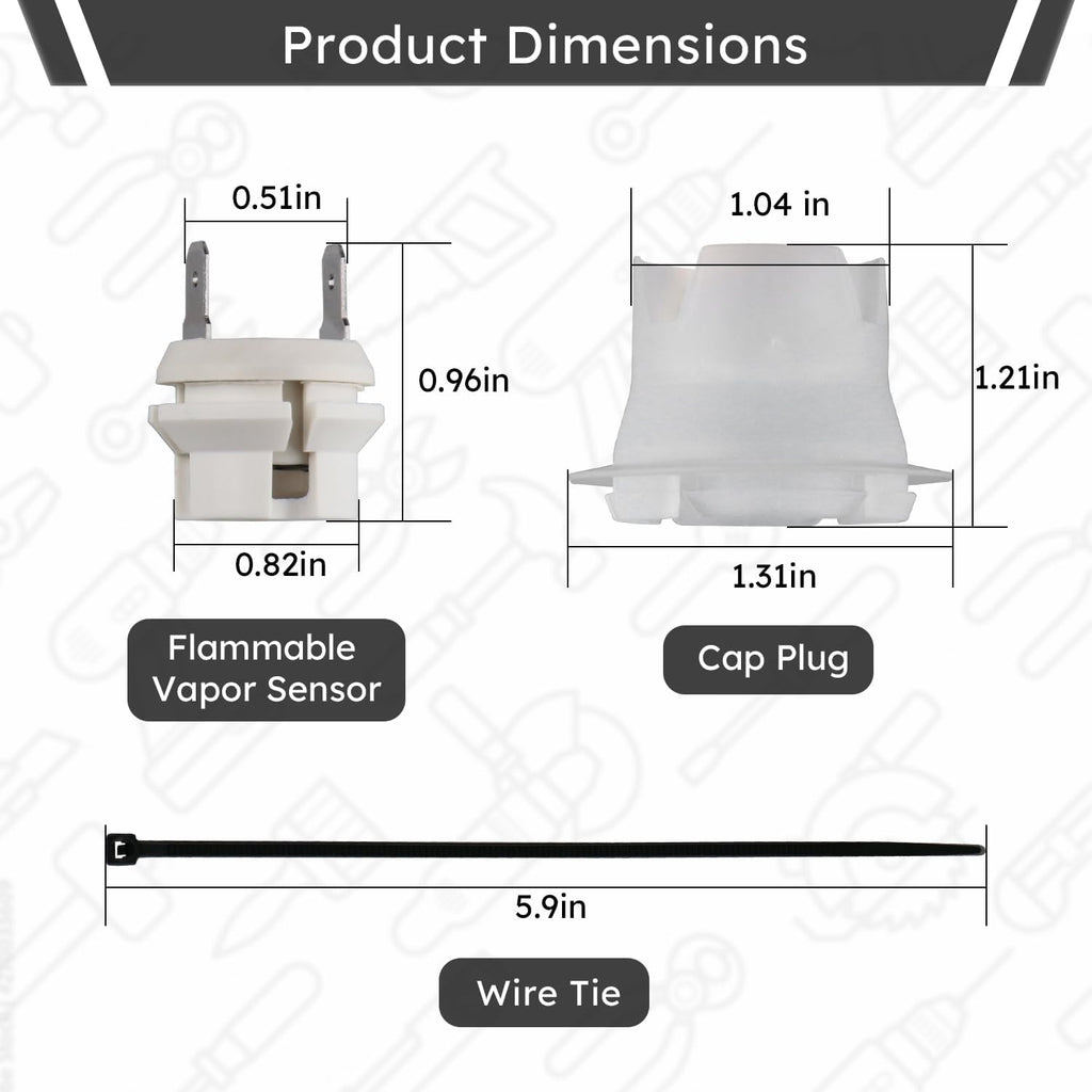 SP20172 Flammable Vapor FV Sensor Kit | AP13447-3 - 25VS | Water Heater Flammable Vapor Sensor Replacement Parts for Rheem, Ruud, Richmond FVIR Water Heaters