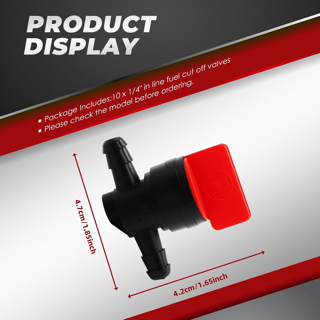 Nakkaa 1/4" Straight Inline Gas Fuel Shut Off Valves