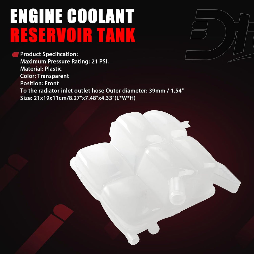 Radiator Expansion Tank, Coolant Overflow Bottle, Recovery Tank Direct Fit