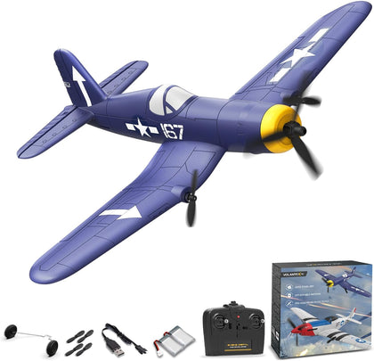 RC Plane, 3 Channel Remote Control Plane for Beginners & Adults | F4U Corsair Fighter RTF, 2.4GHz, 6-Axis Gyro