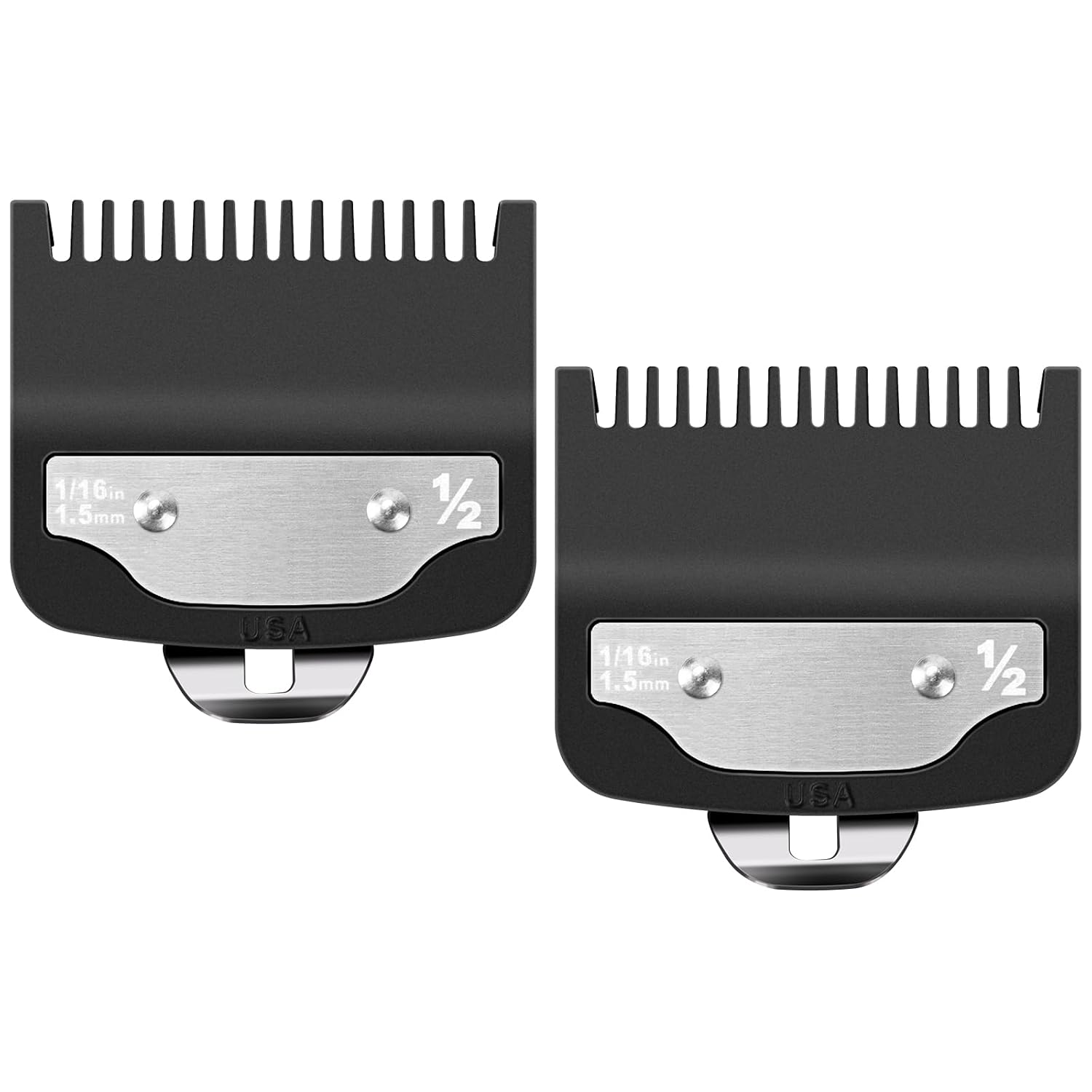 Replacement for 1/2 Wahl Clipper Guards Set, 1/16"1.5mm Metal Hair Clipper Guards Set for Professional Stylists and