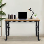 Adjustable Workbench w/Power Strip & Wheels, 48" 2000LBS, Rubber Wood Top