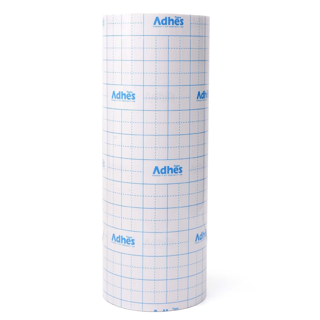 ADHES Premium Crystal Clear Transfer Tape for Vinyl with Grid, 12" x 100FT