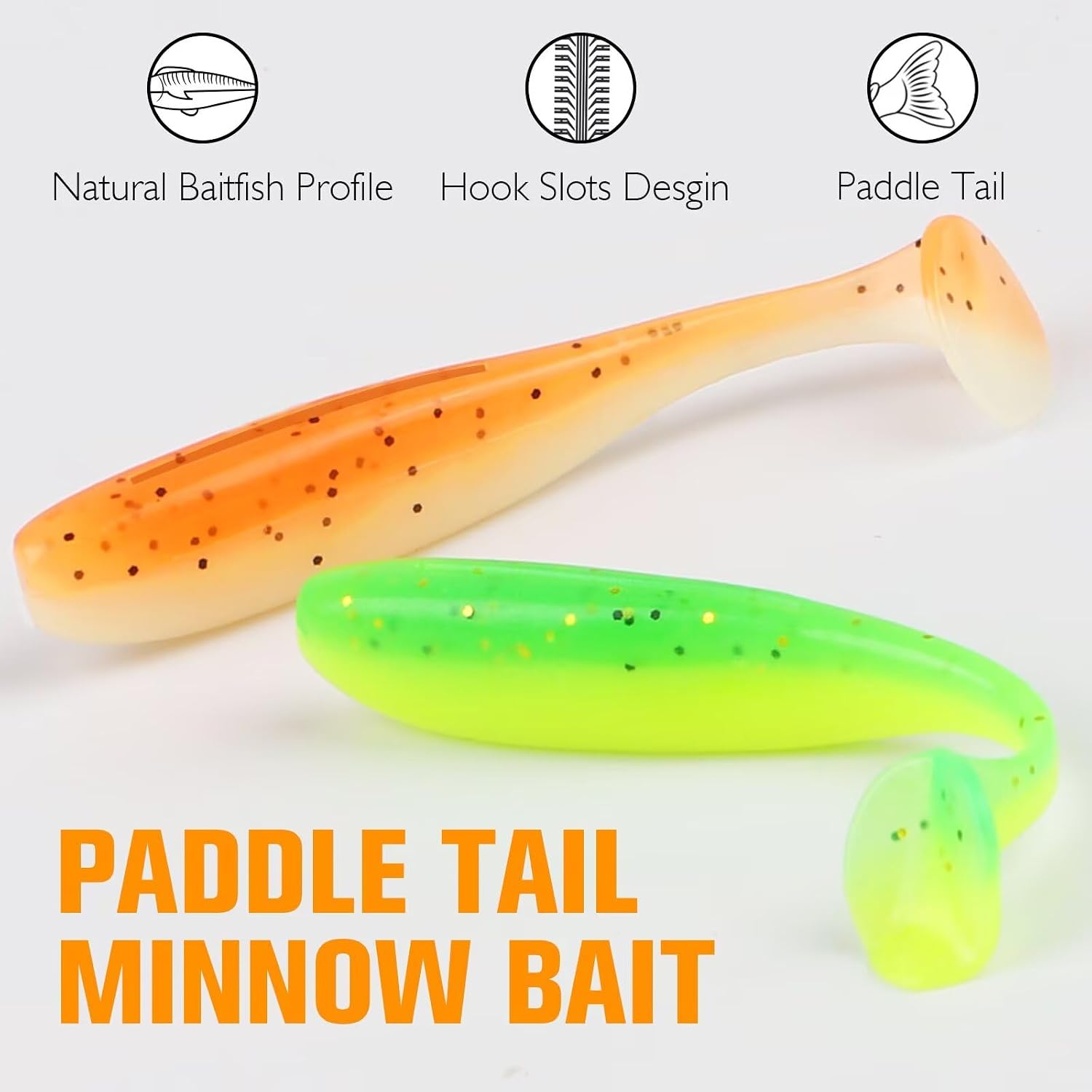 Crappie Lures Kit Soft Plastic Baits Paddle Tail Swimbaits Fishing Soft Plastic Lures Crappie Walleye Trout Bass