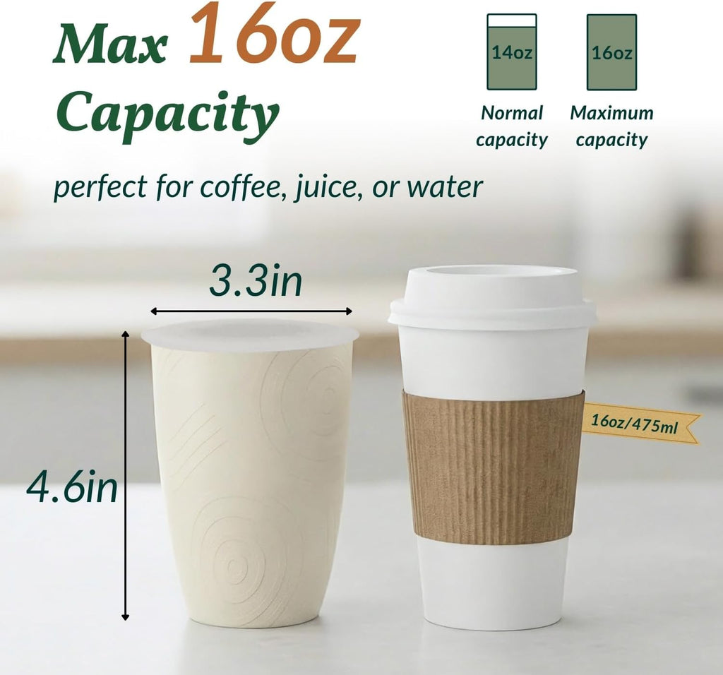 Wheat Straw Cups,Unbreakable Drinking Glasses 16oz,6-Pack Dishwasher Safe Cups with Lids for Parties,Beach-Colorful