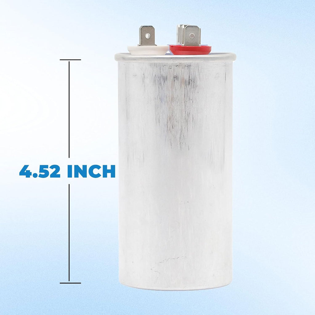 60/10 uF 60+10 MFD ±5% 370V or 440V Dual Run Start ac Capacitor for Motor Start or Heat Pump, Condenser, Pool Pump