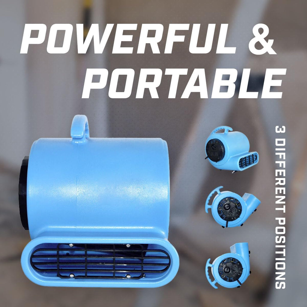 1/4hp 900CFM Air Mover Carpet Dryer Floor Fan Cooling Fan - Industrial Heavy Duty Abanico de Piso Blower Fan with