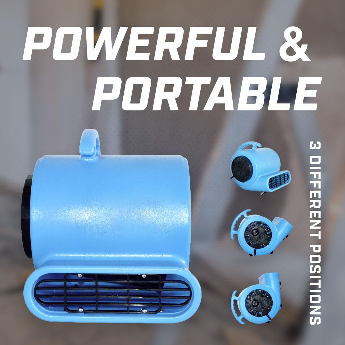 1/4hp 900CFM Air Mover Carpet Dryer Floor Fan Cooling Fan - Industrial Heavy Duty Abanico de Piso Blower Fan with