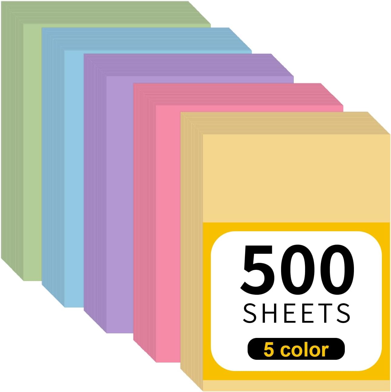Colored Copy Paper - Colored Print Paper, 8.5" x 11", 20 lb, 500 Sheets