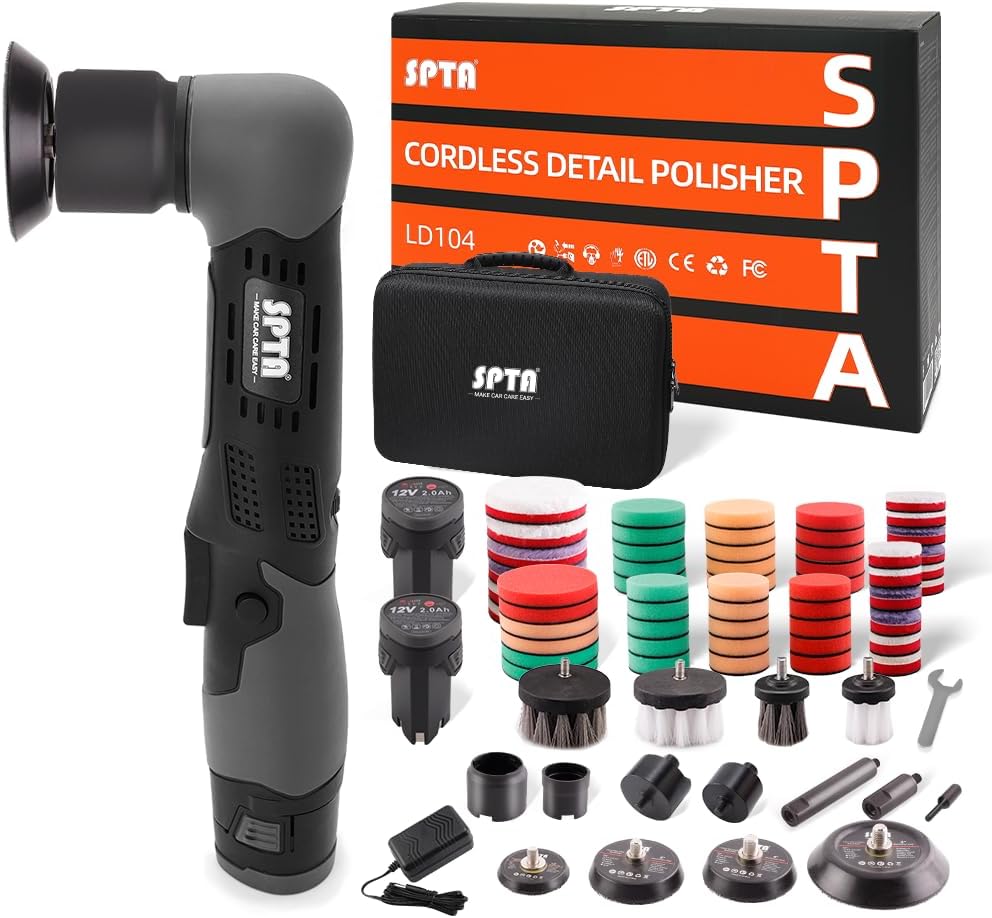 Cordless Mini Polisher, 12V Cordless Multi Polisher, Micro Cordless Scratches Killer Car Polisher RO/DA Mini Auto