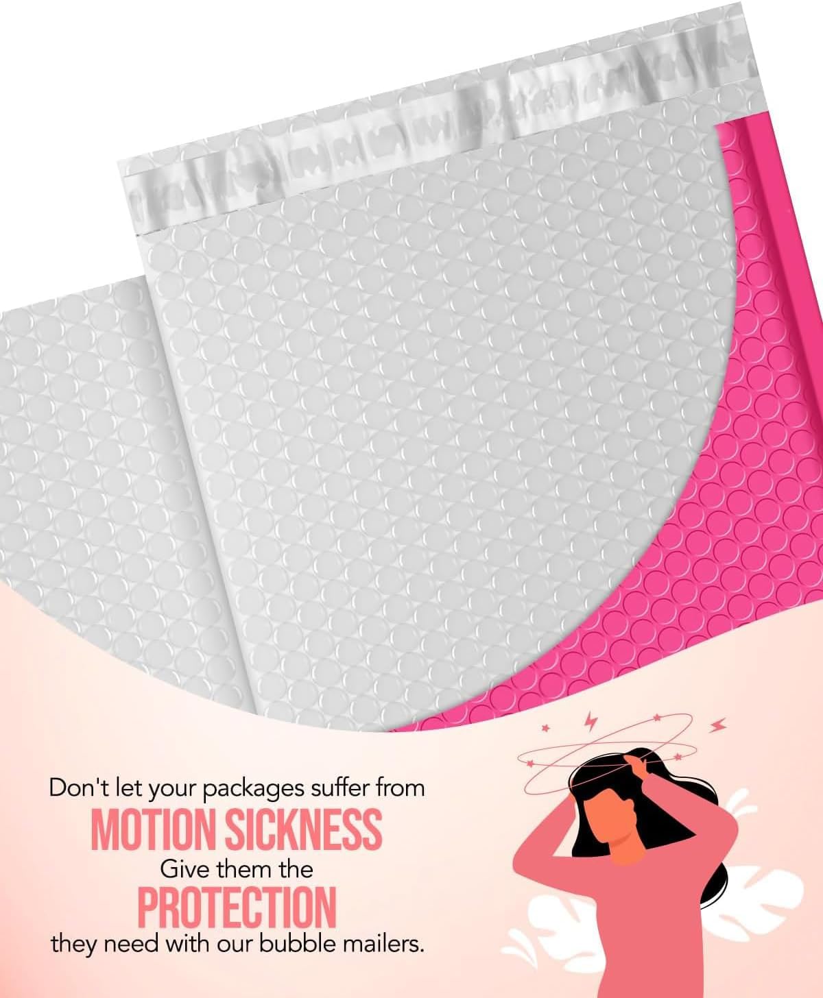 Pink Bubble Mailers 8.5x12 40 Pack, Self Seal Padded Envelopes