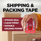 Secure Seal Ultra Clear Packaging Tape, 2 Rolls Clear Packing Tape for Lighter Shipping Boxes, 1.88 in x 50 yd