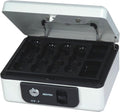 Sentry SCB-8 Small Cash Box Storage Box with Key A6 Key Lock, Coin Case, One-touch Open, Light Gray