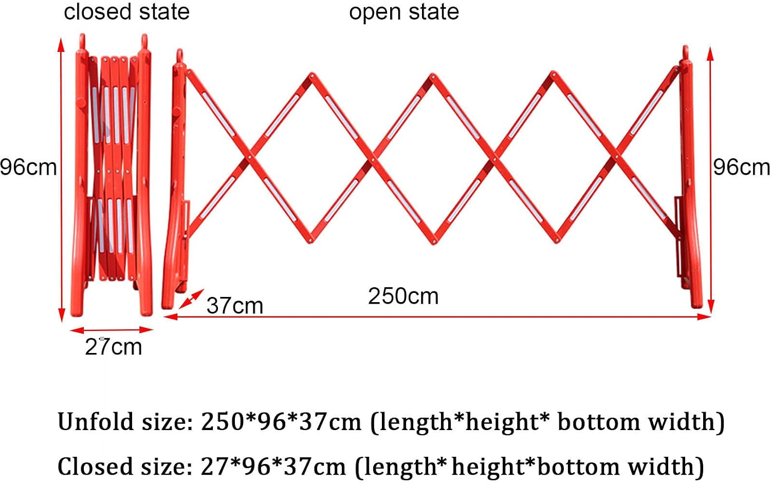 Expandable Mobile Barricade, Portable Water Filled Safety Barrier Gate, Outdoor Plastic Foldable Traffic Fence