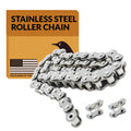 PGN #35SS Stainless Steel Roller Chain - 10 Ft + 2 Free Links - 319 Links