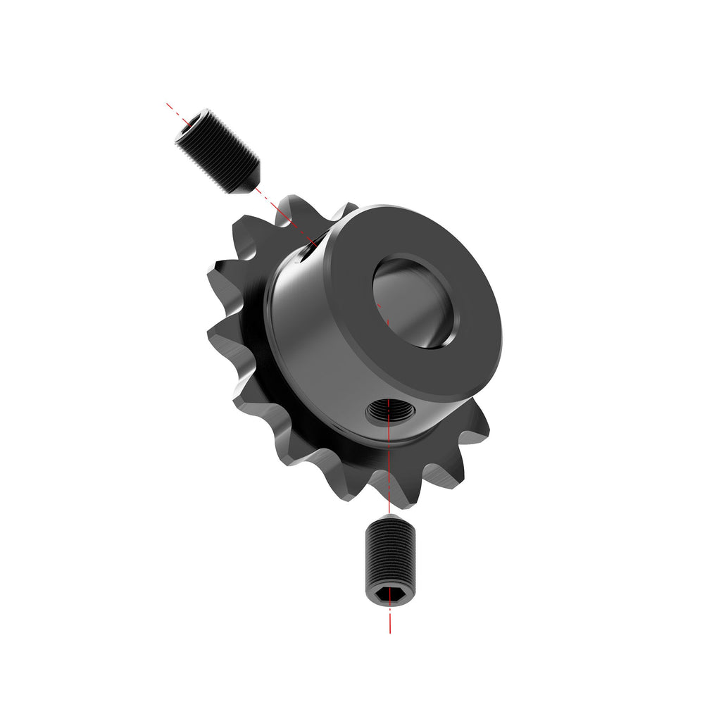 FOCMKEAS 14 Tooth Roller Chain Sprocket, 25 Chain, 10mm Bore