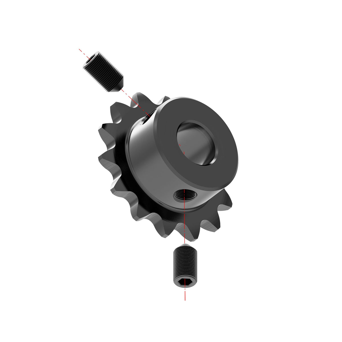 FOCMKEAS 14 Tooth Roller Chain Sprocket, 25 Chain, 10mm Bore