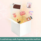 3x3x3 White Cube Gift Boxes - 50pcs Recycled Paper Boxes with Lids for Gifts, Crafting, Cupcake & Party Favors