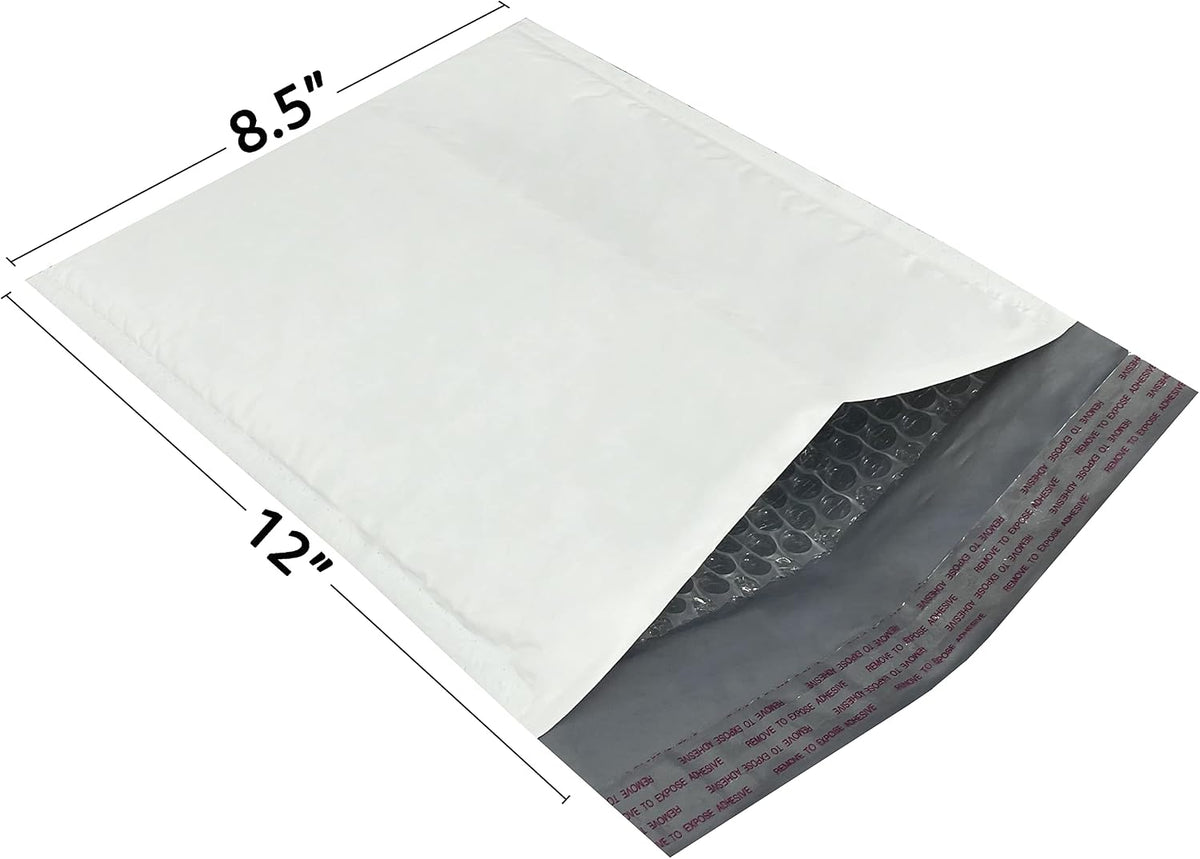 Poly Bubble Padded Mailer, 50-Pack, #2-8.5" x 12"