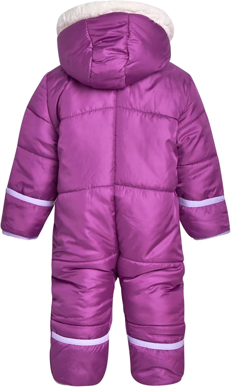 Baby Girls Hooded Snowsuit Onesie Winter Bunting | Breathable Warm Infant Outerwear, Cozy Insulated Coverall for