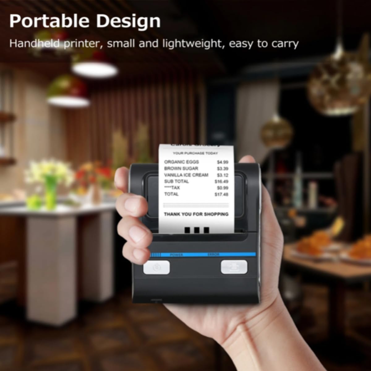 IS NOT compatible with iphone/ipad/MAC,80mm bluetooth portable thermal receipt printer,only compatible with