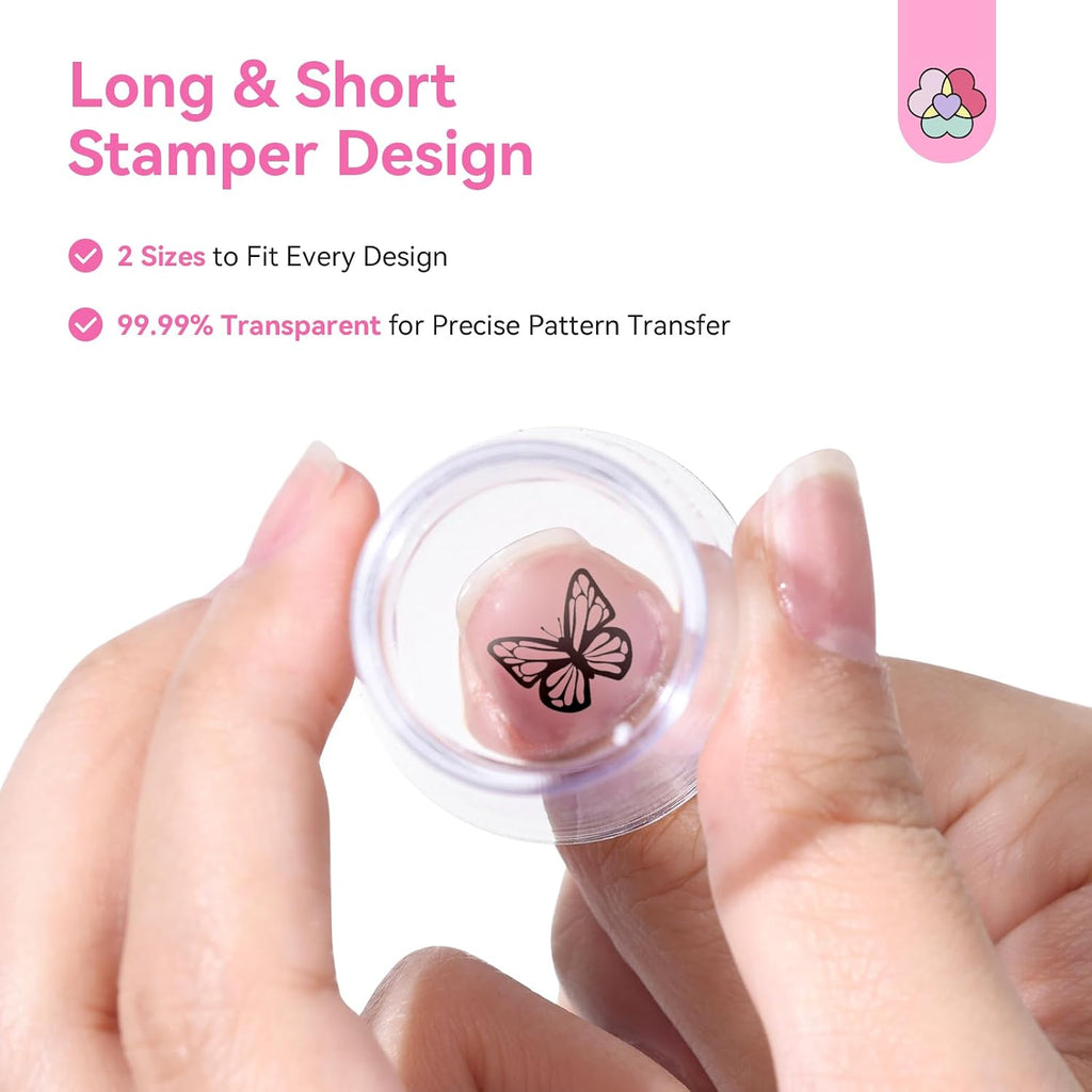 French Tip Tool Silicone Nail Stamper 4PCS