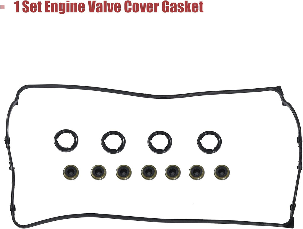 X AUTOHAUX 1 Set 12341-PR4-A00 Engine Valve Cover Gasket for Honda CR-V L4 2.0L 1997-2001 for Acura Integra L4 1.8L 1990-2001