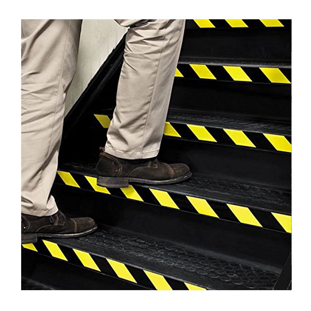 Manufacturing: Hazard Warning Laminated Safety Tape, 3" x 54', Green/White