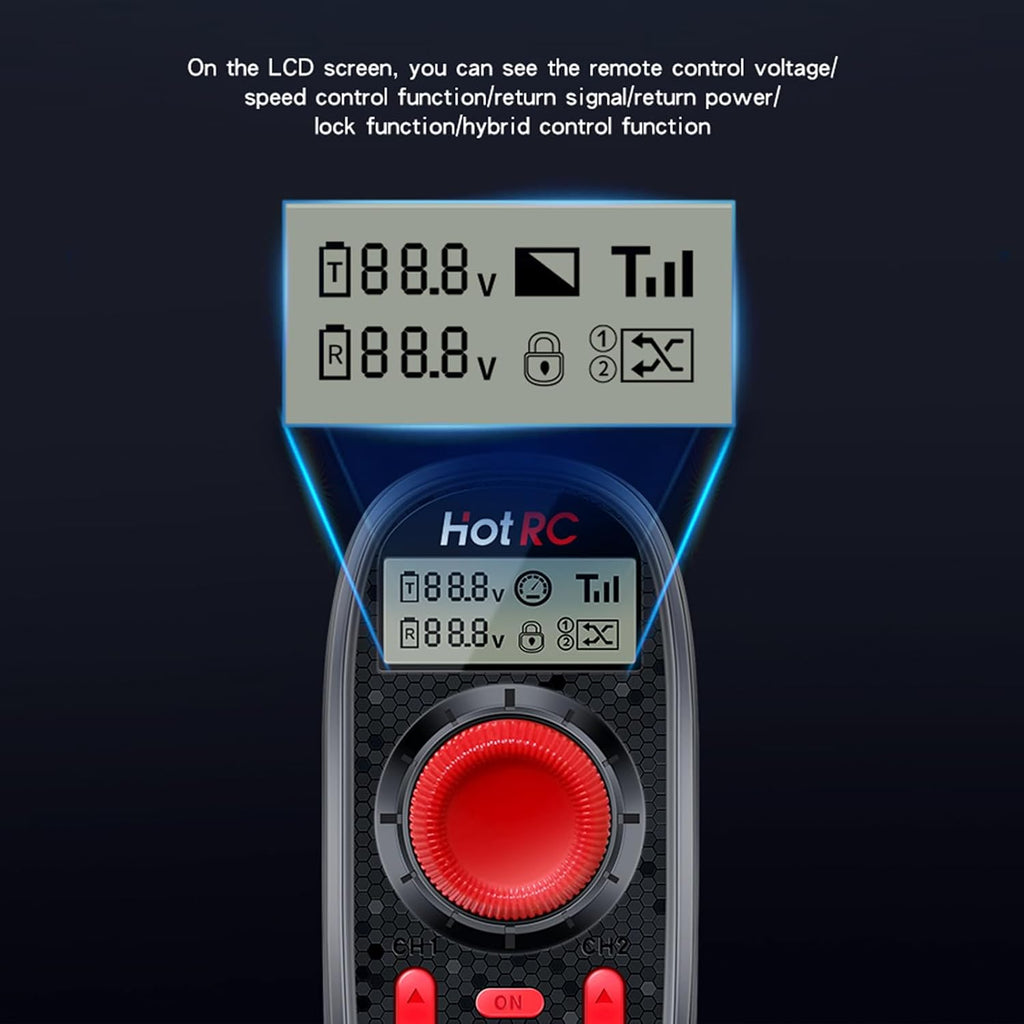 HOTRC DS-600 6CH 2.4GHz RC Transmitter and Receiver Remote Controller with DS 600 PWM 6 Channel Receiver for RC Boat