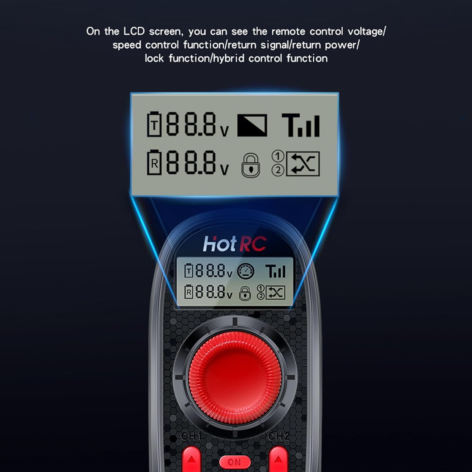 HOTRC DS-600 6CH 2.4GHz RC Transmitter and Receiver Remote Controller with DS 600 PWM 6 Channel Receiver for RC Boat