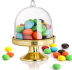 36 Pack Mini Cake Stand with Lid, Plastic Cupcake Stand Plate Dome Cover, Clear Small Cake Display Stand for