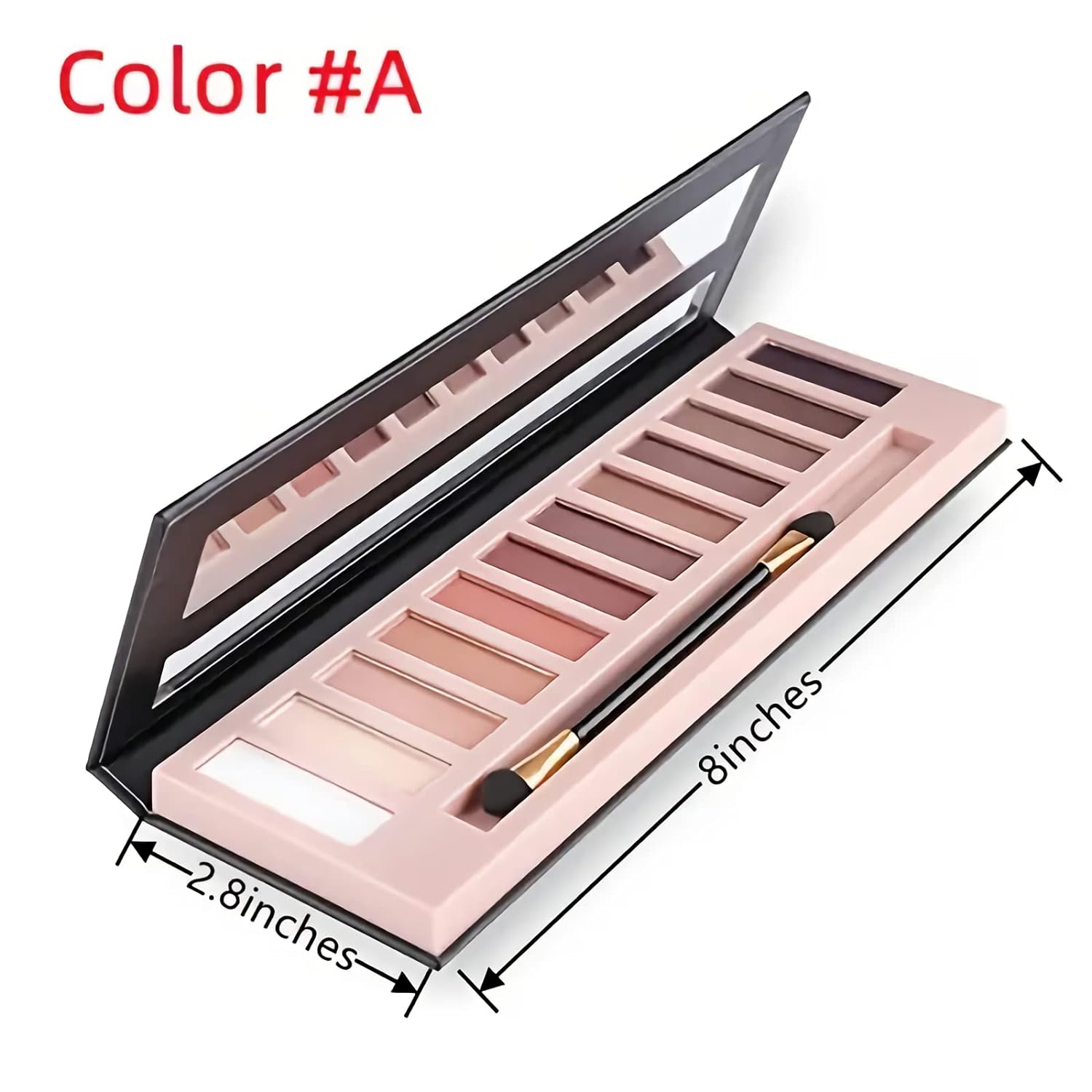 12 Colors Makeup Smoky Eyeshadow Palette Natural Nude Matte Shimmer Glitter Pigment Eye Shadow Pallete Set Black Eye