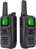 Gray Rechargeable Walkie Talkies for Adults, Long Range 36 Channels FRS GMRS Two Way Radios with NOAA Weather Alert